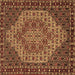 Square Machine Washable Persian Brown Traditional Rug, wshtr2171brn