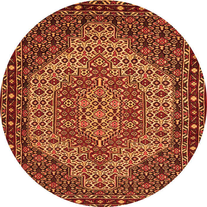 Square Persian Orange Traditional Rug, tr2171org