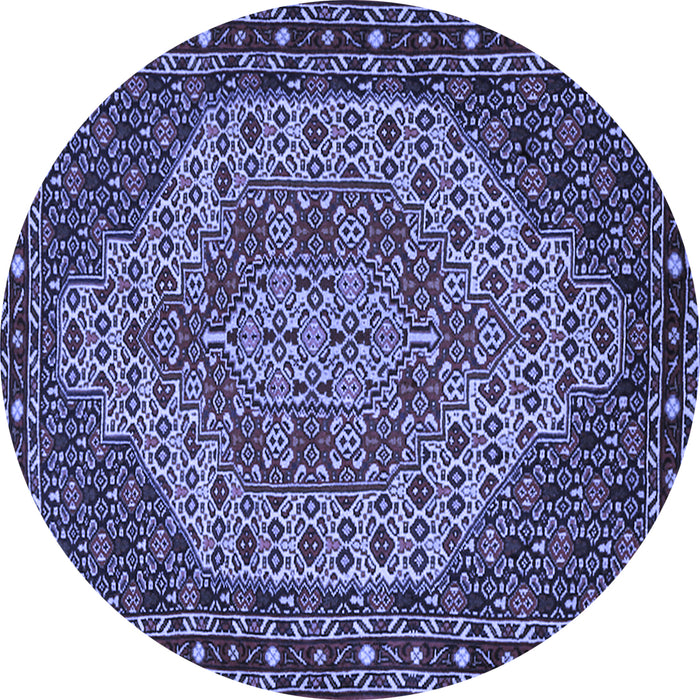 Round Persian Blue Traditional Rug, tr2171blu