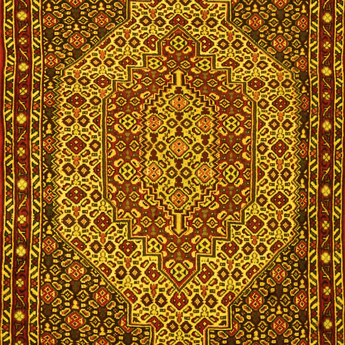 Machine Washable Persian Yellow Traditional Rug, wshtr2171yw