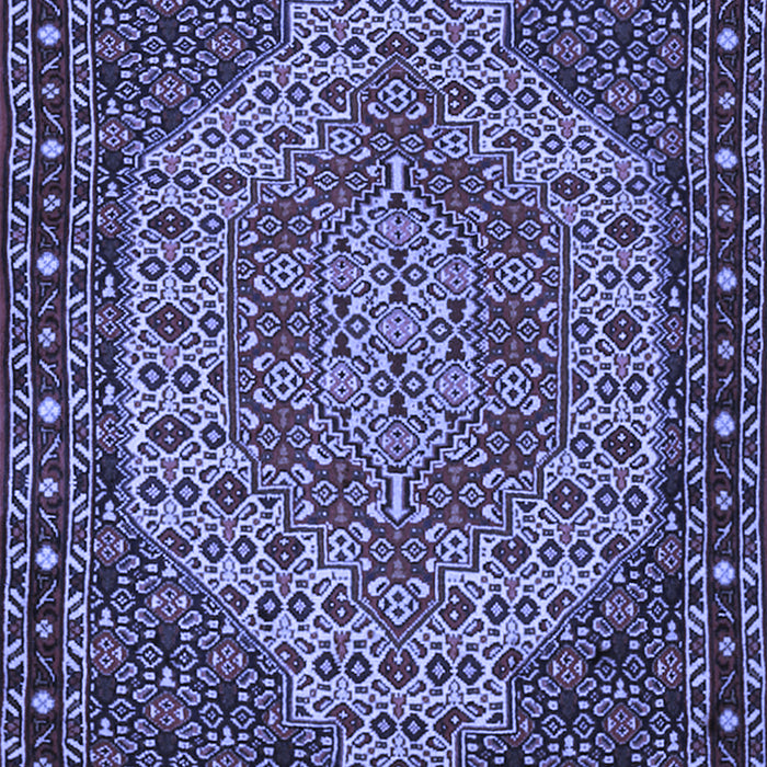 Machine Washable Persian Blue Traditional Rug, wshtr2171blu
