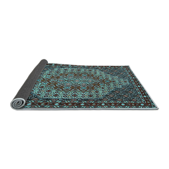 Sideview of Persian Light Blue Traditional Rug, tr2171lblu