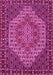 Machine Washable Persian Pink Traditional Rug, wshtr2171pnk