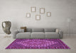 Machine Washable Persian Purple Traditional Area Rugs in a Living Room, wshtr2171pur