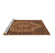 Sideview of Machine Washable Persian Brown Traditional Rug, wshtr2171brn