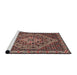 Sideview of Machine Washable Traditional Light Copper Gold Rug, wshtr2172