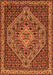 Serging Thickness of Machine Washable Persian Orange Traditional Area Rugs, wshtr2172org