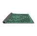 Sideview of Persian Turquoise Traditional Rug, tr2172turq