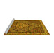 Sideview of Machine Washable Persian Yellow Traditional Rug, wshtr2172yw