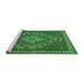 Sideview of Machine Washable Persian Emerald Green Traditional Area Rugs, wshtr2172emgrn