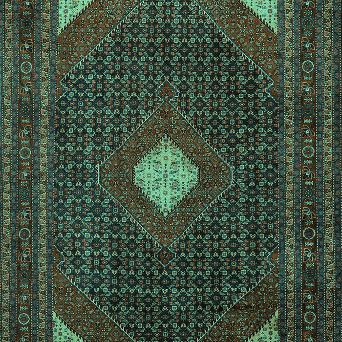 Machine Washable Persian Turquoise Traditional Area Rugs, wshtr2173turq