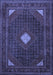 Machine Washable Persian Blue Traditional Rug, wshtr2173blu