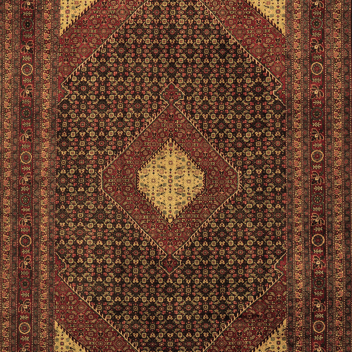 Machine Washable Persian Brown Traditional Rug, wshtr2173brn