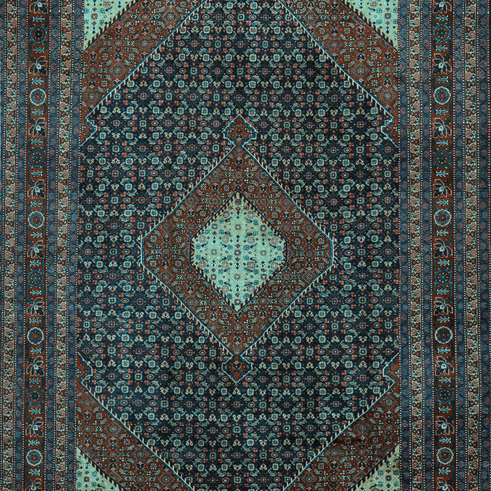 Machine Washable Persian Light Blue Traditional Rug, wshtr2173lblu