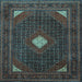 Square Persian Light Blue Traditional Rug, tr2173lblu