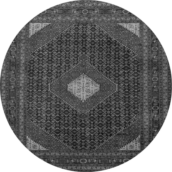 Machine Washable Persian Gray Traditional Rug, wshtr2173gry