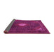 Sideview of Persian Pink Traditional Rug, tr2174pnk