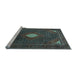 Sideview of Machine Washable Persian Light Blue Traditional Rug, wshtr2174lblu