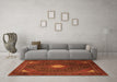 Machine Washable Persian Orange Traditional Area Rugs in a Living Room, wshtr2174org