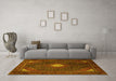 Machine Washable Persian Yellow Traditional Rug in a Living Room, wshtr2174yw