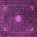 Square Persian Purple Traditional Rug, tr2174pur