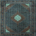 Square Persian Light Blue Traditional Rug, tr2174lblu