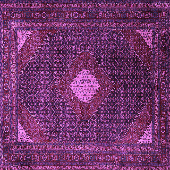 Square Machine Washable Persian Purple Traditional Area Rugs, wshtr2174pur