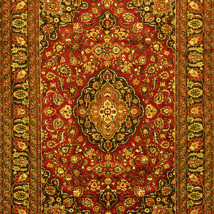 Machine Washable Persian Yellow Traditional Rug, wshtr2175yw