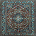 Square Persian Light Blue Traditional Rug, tr2175lblu