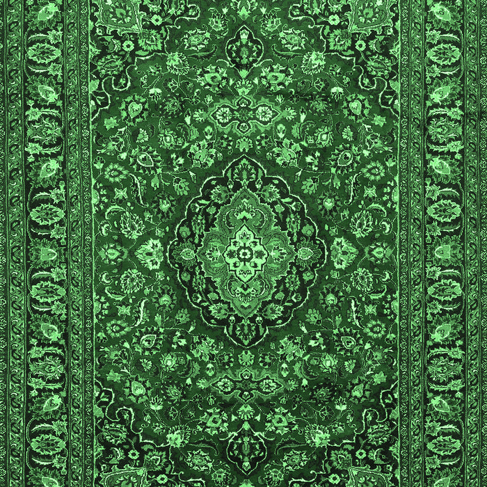 Machine Washable Persian Emerald Green Traditional Area Rugs, wshtr2175emgrn