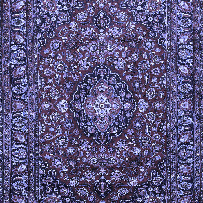Machine Washable Persian Blue Traditional Rug, wshtr2175blu