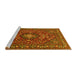 Sideview of Machine Washable Persian Yellow Traditional Rug, wshtr2175yw