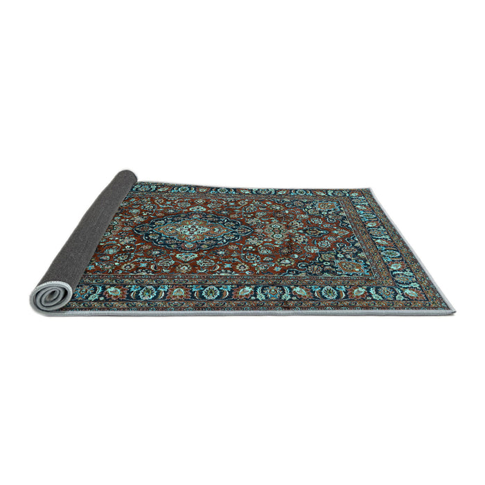 Sideview of Persian Light Blue Traditional Rug, tr2175lblu