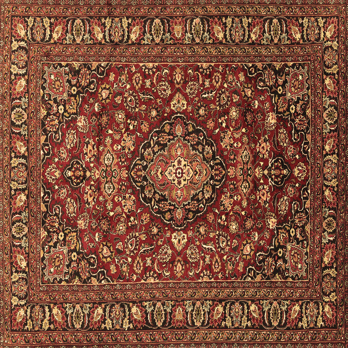 Square Persian Brown Traditional Rug, tr2175brn