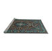 Sideview of Machine Washable Persian Light Blue Traditional Rug, wshtr2175lblu