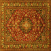 Square Persian Yellow Traditional Rug, tr2175yw