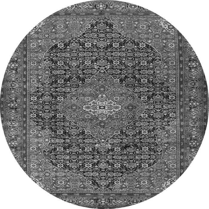 Machine Washable Persian Gray Traditional Rug, wshtr2176gry