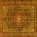 Square Persian Yellow Traditional Rug, tr2176yw