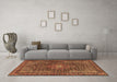 Machine Washable Persian Brown Traditional Rug in a Living Room,, wshtr2176brn