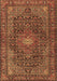 Machine Washable Persian Brown Traditional Rug, wshtr2176brn