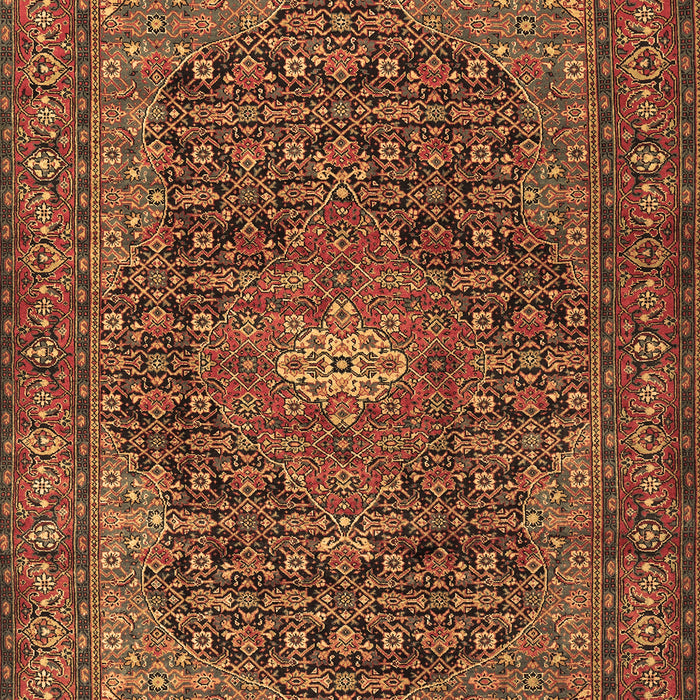 Machine Washable Persian Brown Traditional Rug, wshtr2176brn