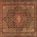 Square Persian Brown Traditional Rug, tr2176brn