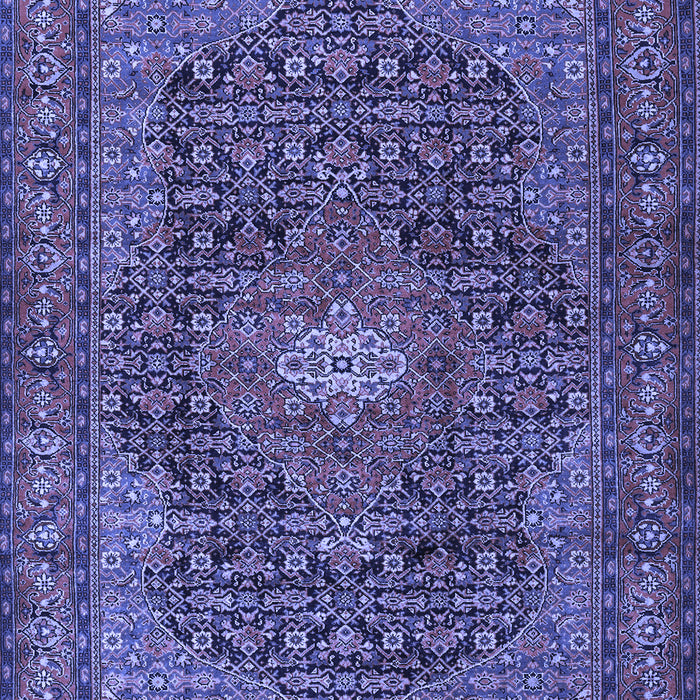 Machine Washable Persian Blue Traditional Rug, wshtr2176blu
