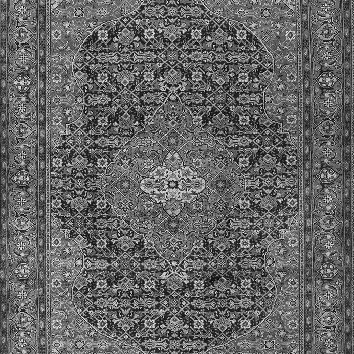 Serging Thickness of Machine Washable Persian Gray Traditional Rug, wshtr2176gry