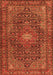 Serging Thickness of Machine Washable Persian Orange Traditional Area Rugs, wshtr2176org