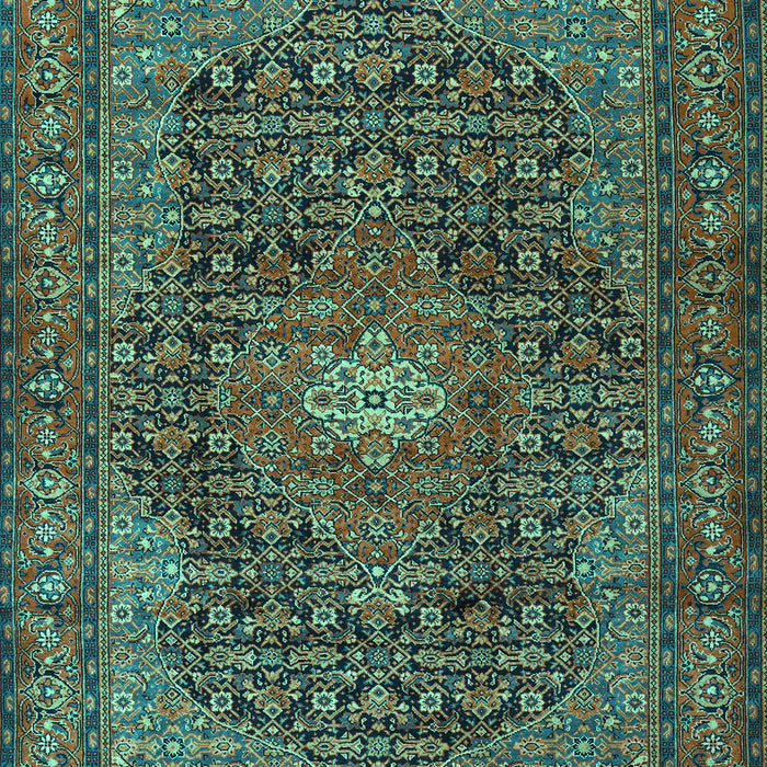 Machine Washable Persian Turquoise Traditional Area Rugs, wshtr2176turq