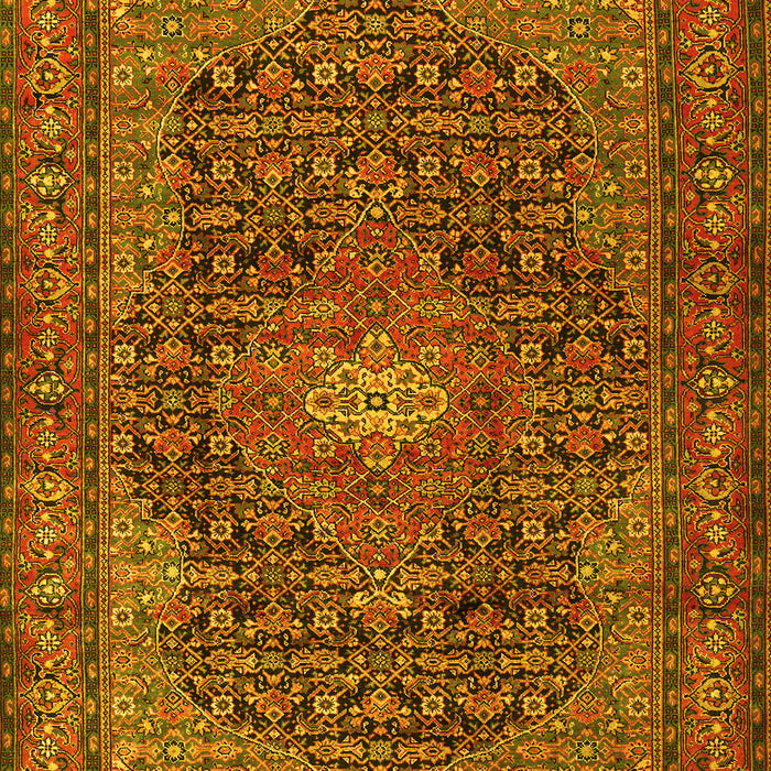 Machine Washable Persian Yellow Traditional Rug, wshtr2176yw