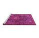 Sideview of Machine Washable Persian Pink Traditional Rug, wshtr2176pnk