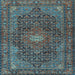 Square Persian Light Blue Traditional Rug, tr2176lblu