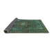 Sideview of Persian Turquoise Traditional Rug, tr2176turq